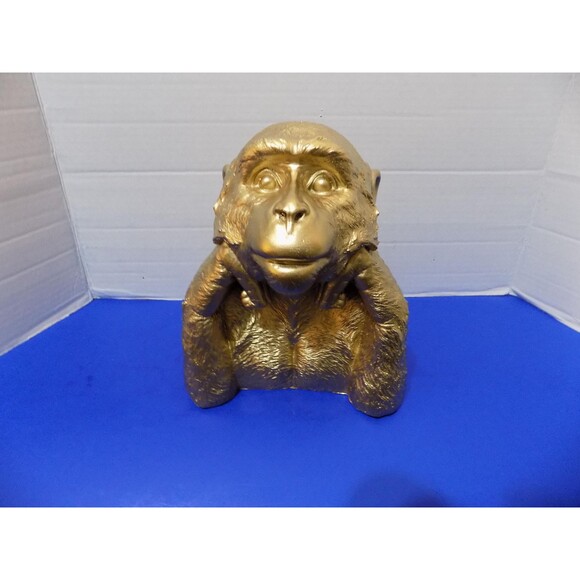 NEW Monkey Ape Statue Posing For Photo Figurine Home Decor Chimp Chimpanzee - Picture 4 of 5